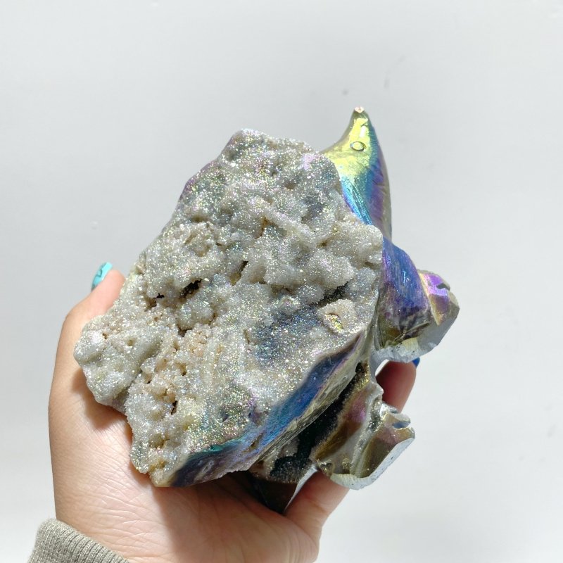 8 Pieces Geode Aura Sphalerite Hedgehog Carving - Wholesale Crystals