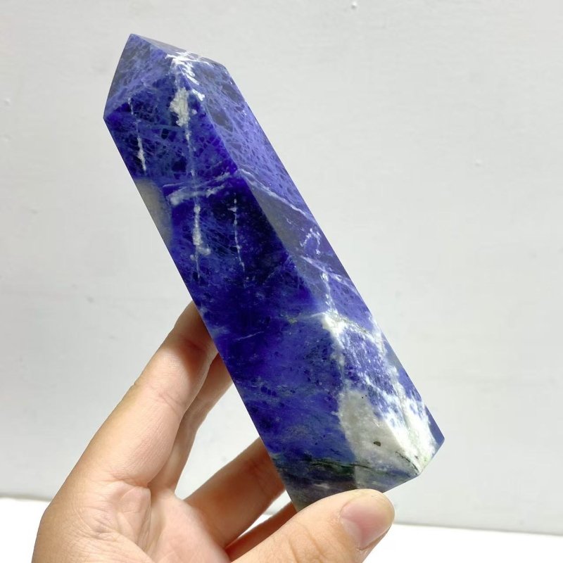 8 Pieces High Quality Sodalite Tower Points - Wholesale Crystals