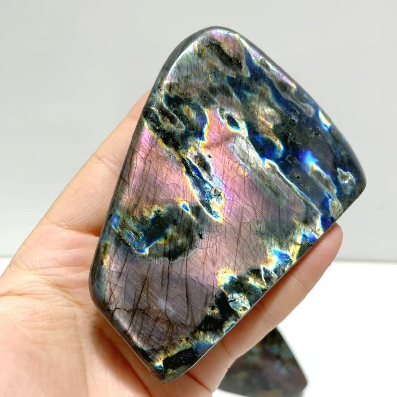 8 Pieces Large Beautiful Polished Purple Blue Labradorite Free Form - Wholesale Crystals