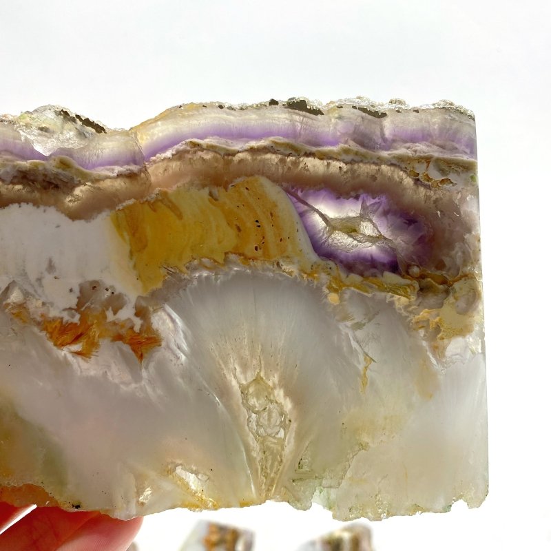 8 Pieces Large Fluorite Mixed Pyrite Point - Wholesale Crystals