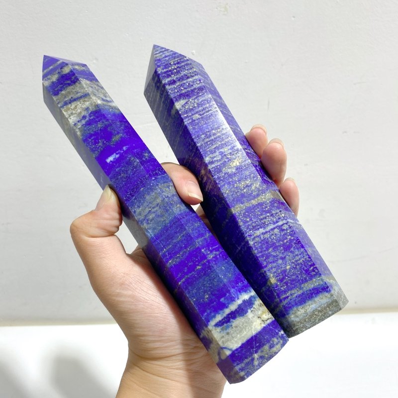 8 Pieces Large Lapis Lazuli Tower Point -Wholesale Crystals