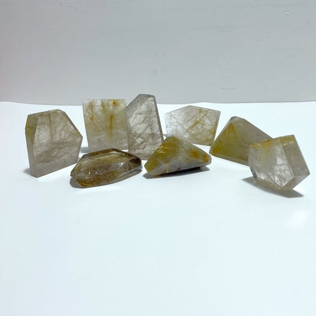 8 Pieces Unique Golden Rutile Free Form - Wholesale Crystals