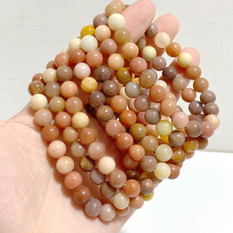 8mm Yellow Agate Bracelets Wholesale -Wholesale Crystals