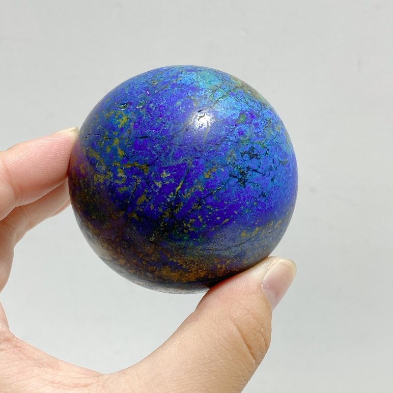 9 Pieces Azurite Mixed Malachite Spheres 1 -Wholesale Crystals