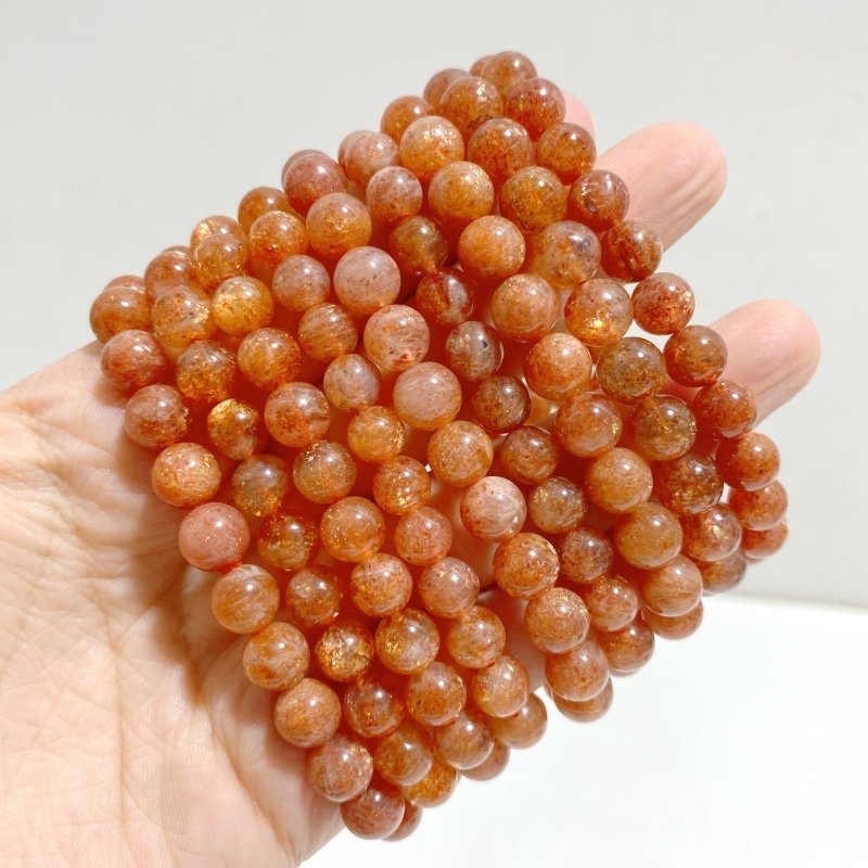 9 Pieces High Quality Sunstone Bracelets For Collection -Wholesale Crystals