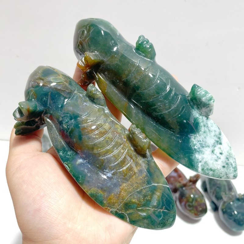 9 Pieces Ocean Jasper Newt Carving - Wholesale Crystals