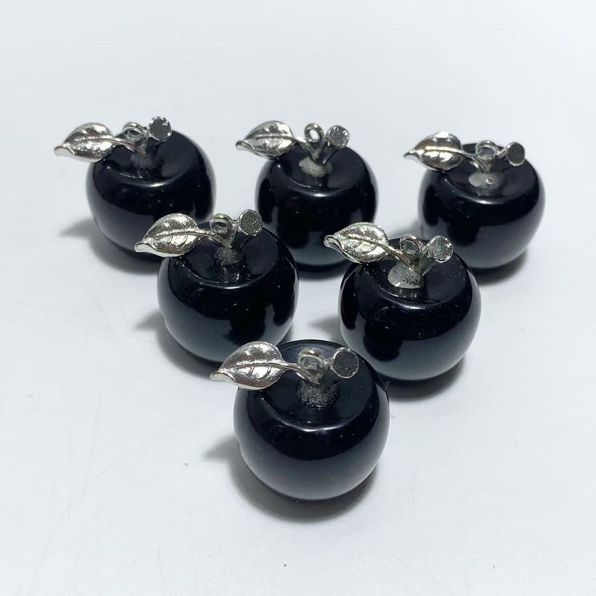 14 Types Small Apple Carving Wholesale Clear Quartz Green Aventurine Lepidolite