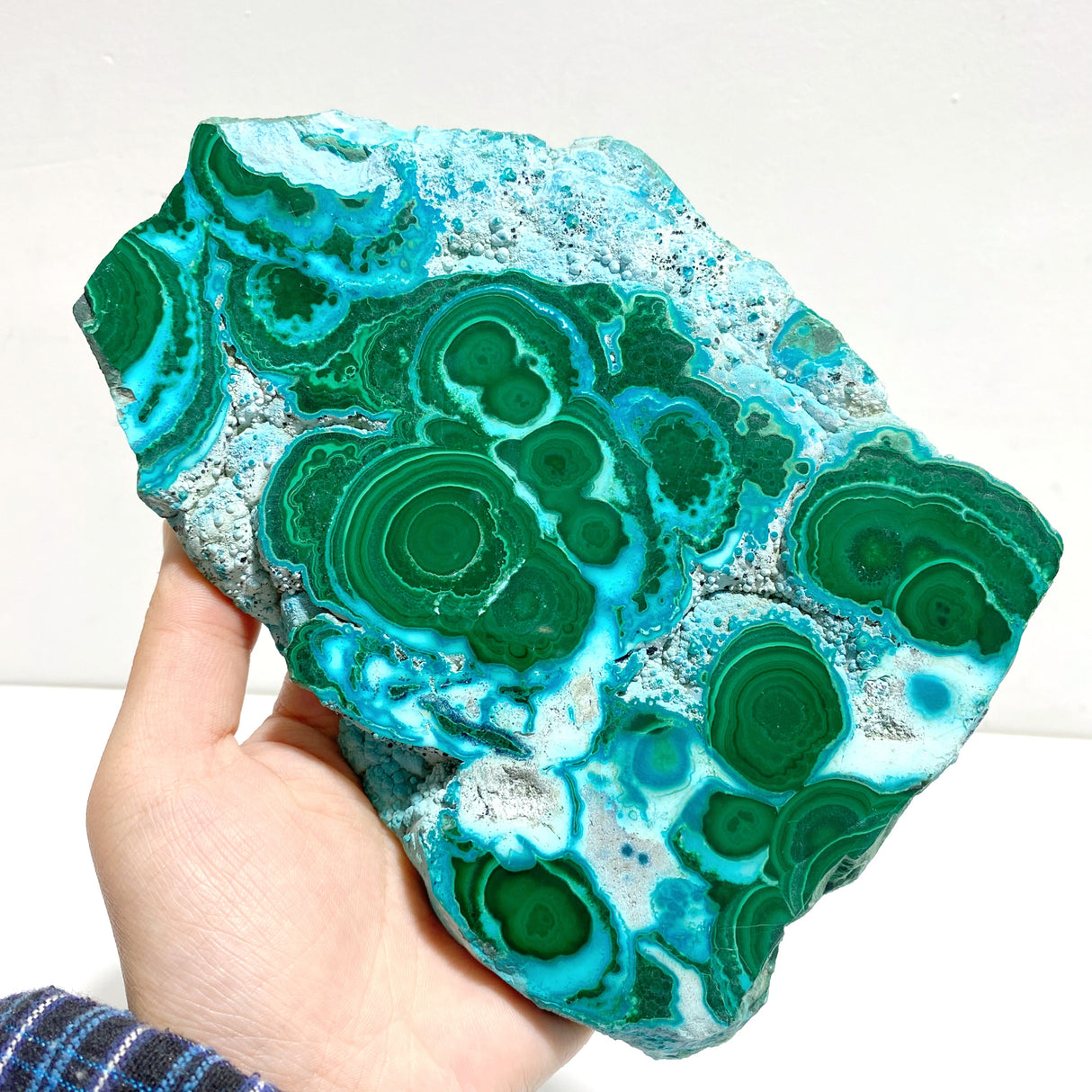 2 Pieces High Quality Beautiful Chrysocolla Mixed Malachite Slab Specimen #3