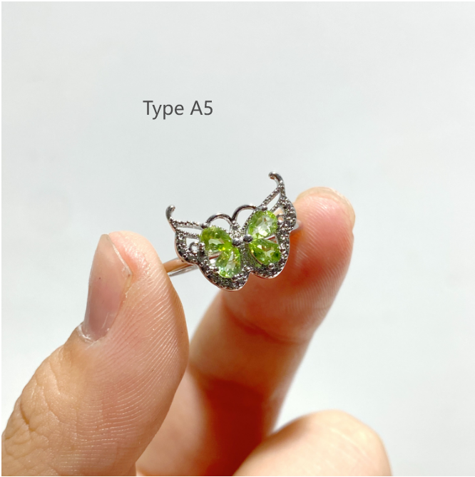 6 Types Peridot Cut Faceted Ring Wholesale