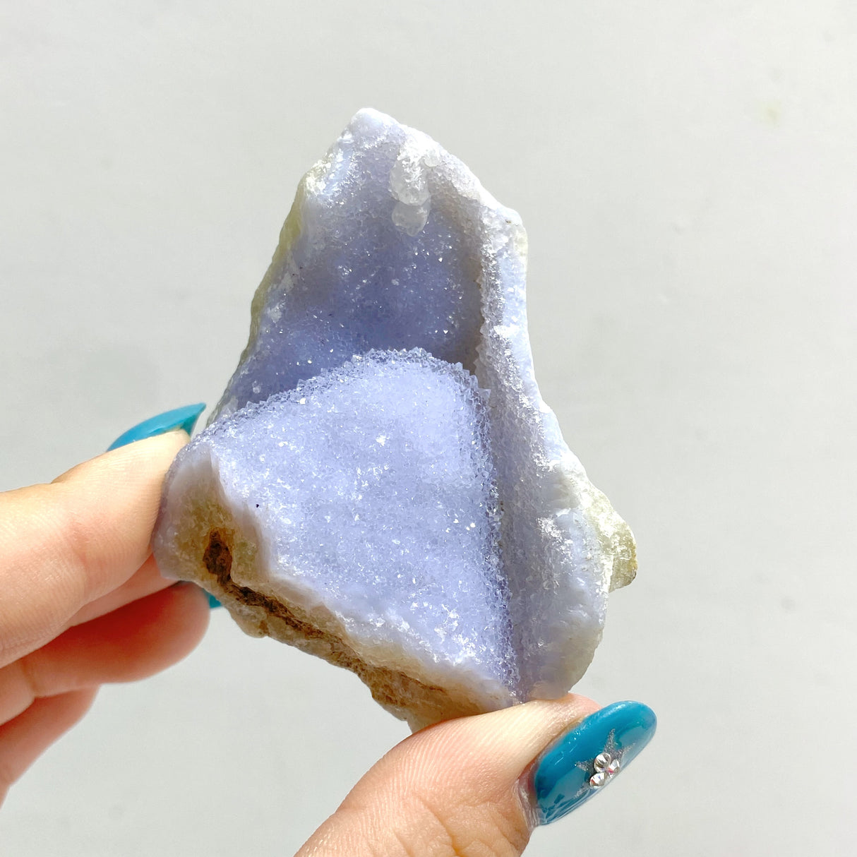 29 Pieces Geode Blue Chalcedony Druzy