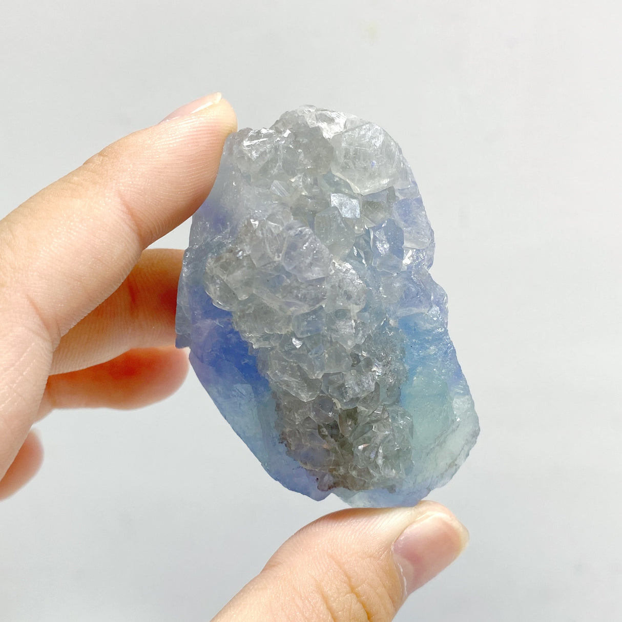 45 Pieces Blue Fluorite Mixed Calcite Raw Stone Specimen