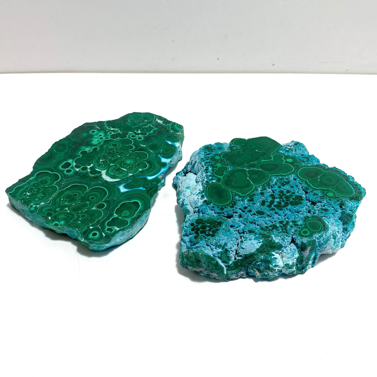 2 Pieces High Quality Beautiful Chrysocolla Mixed Malachite Slab Specimen #3