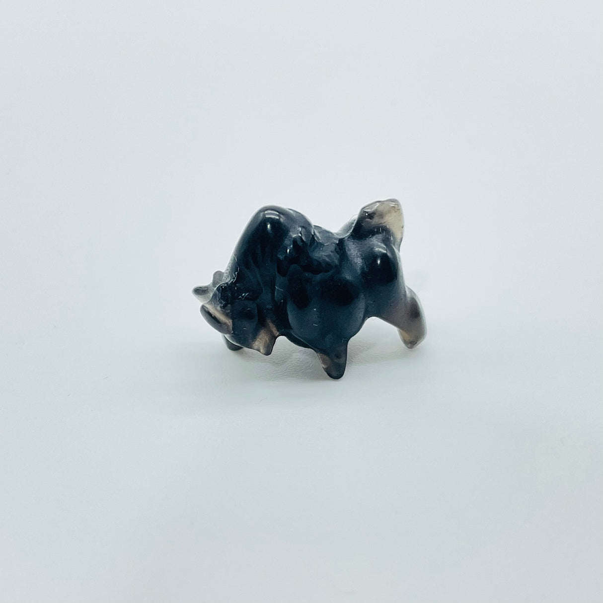 Mini Black Obsidian Bull Carving Wholesale