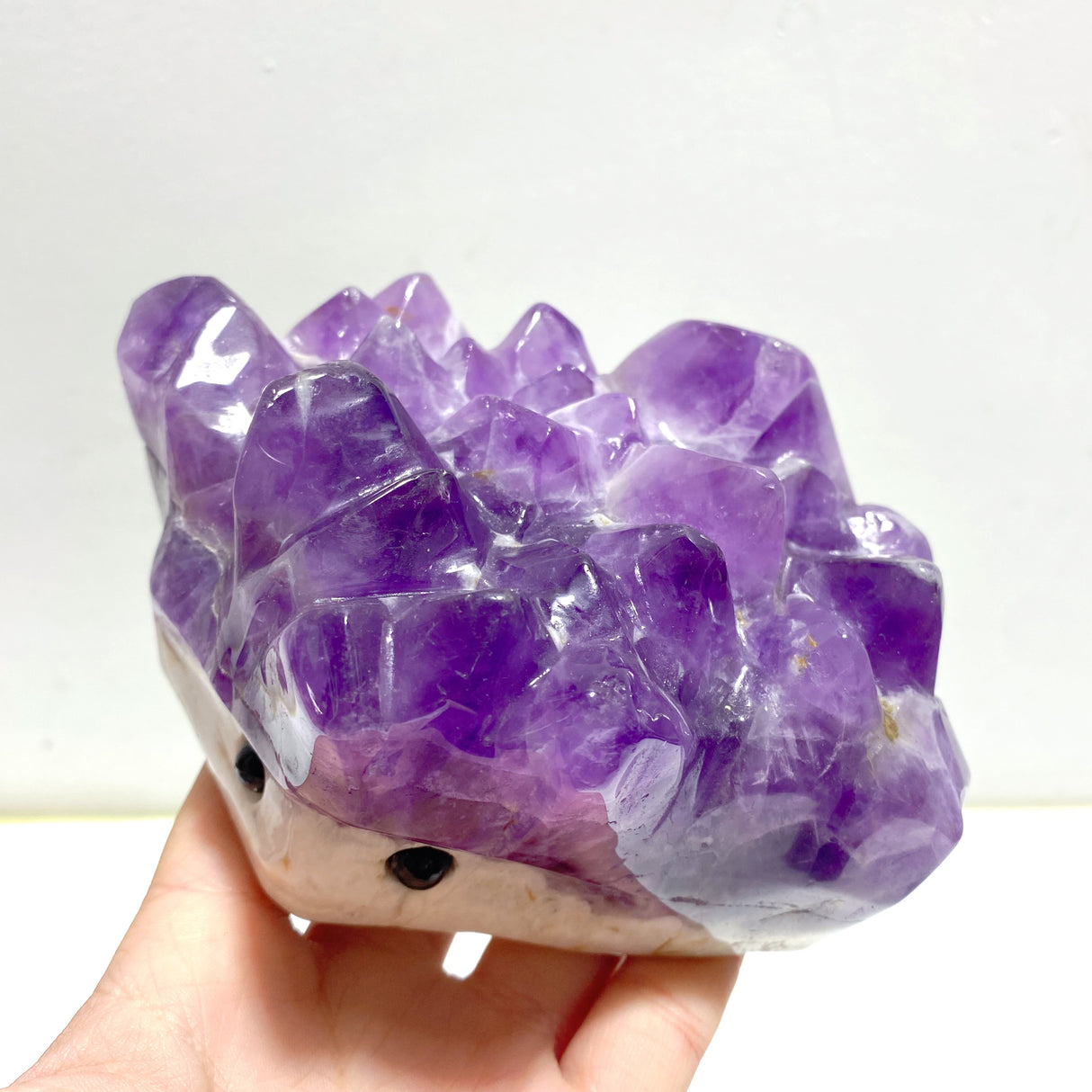 9 Pieces Polished Amethyst Teeth Cluster Groot Carving