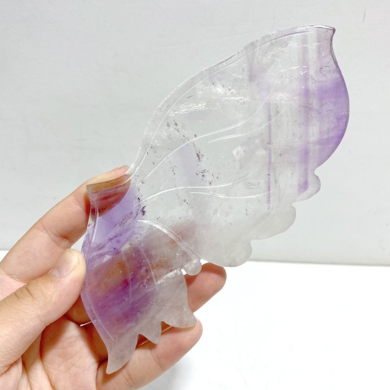 Beautiful Amethyst Butterfly Wing Carving With Stand - Wholesale Crystals