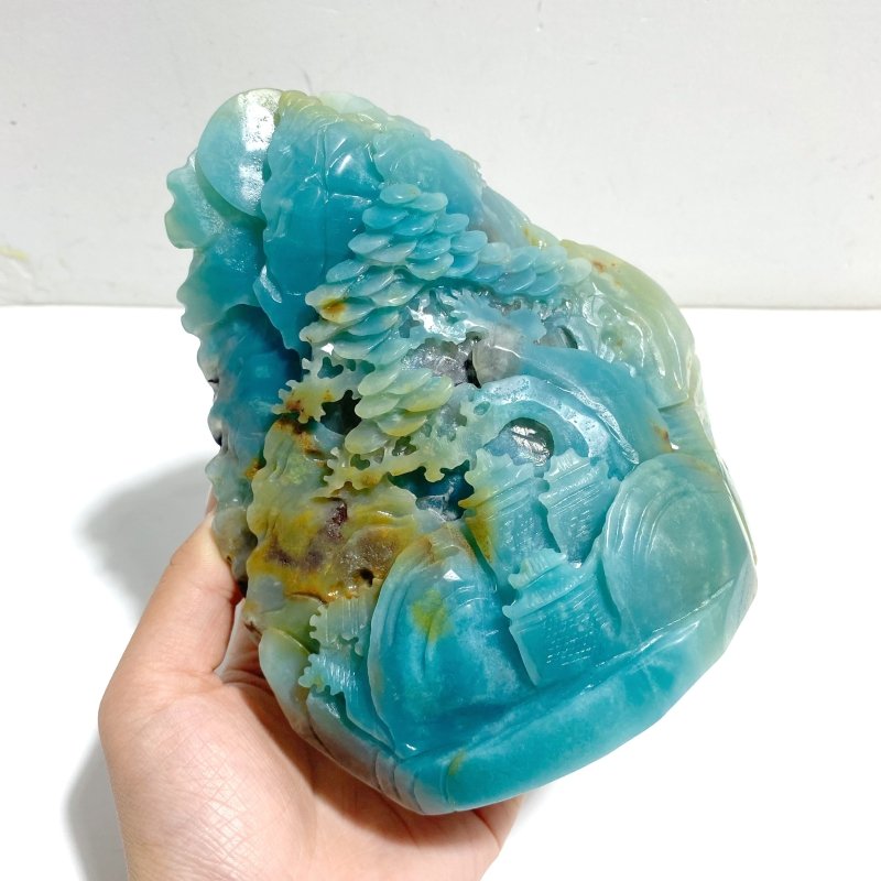 Beautiful Caribbean Calcite Landscape Pavilion Carving 4 - Wholesale Crystals