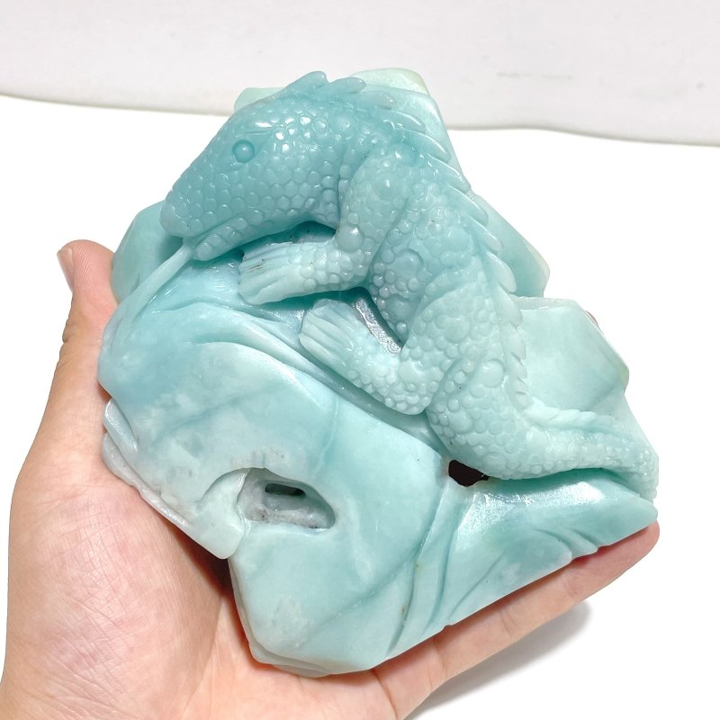 Beautiful Caribbean Calcite Lizard Carving - Wholesale Crystals