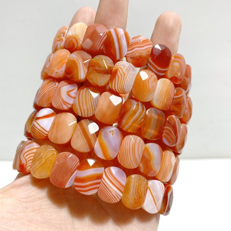 Beautiful Carnelian Cut Faceted Bracelet Wholesale - Wholesale Crystals