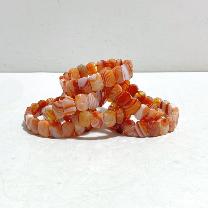 Beautiful Carnelian Cut Faceted Bracelet Wholesale - Wholesale Crystals