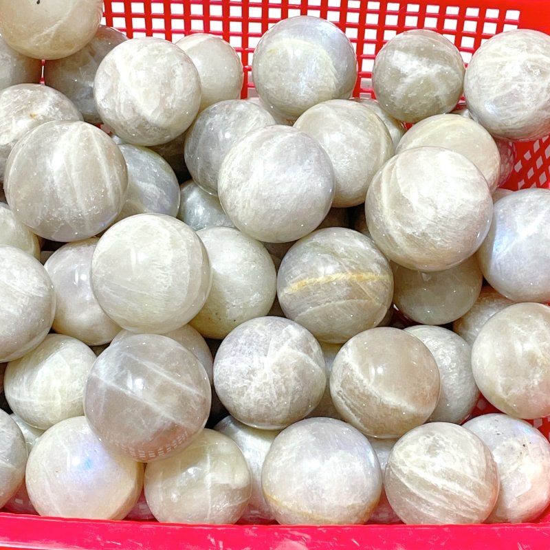 Beautiful Flash Blue Moonstone Spheres Ball Wholesale - Wholesale Crystals