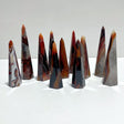 Beautiful Red&Black Stripe Agate Mixed Quartz Obelisk Point Wholesale - Wholesale Crystals