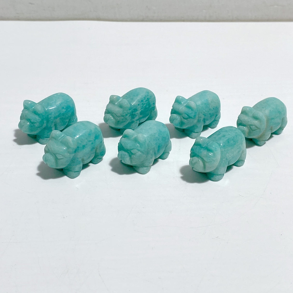 Mini Amazonite Pig Carving Wholesale
