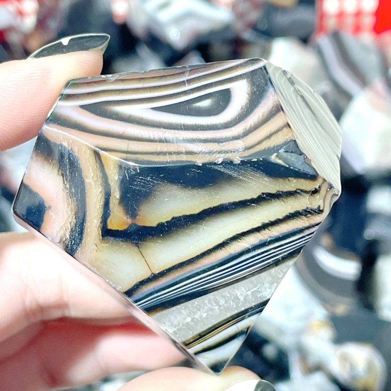 Black Stripe Agate Free Form Wholesale - Wholesale Crystals