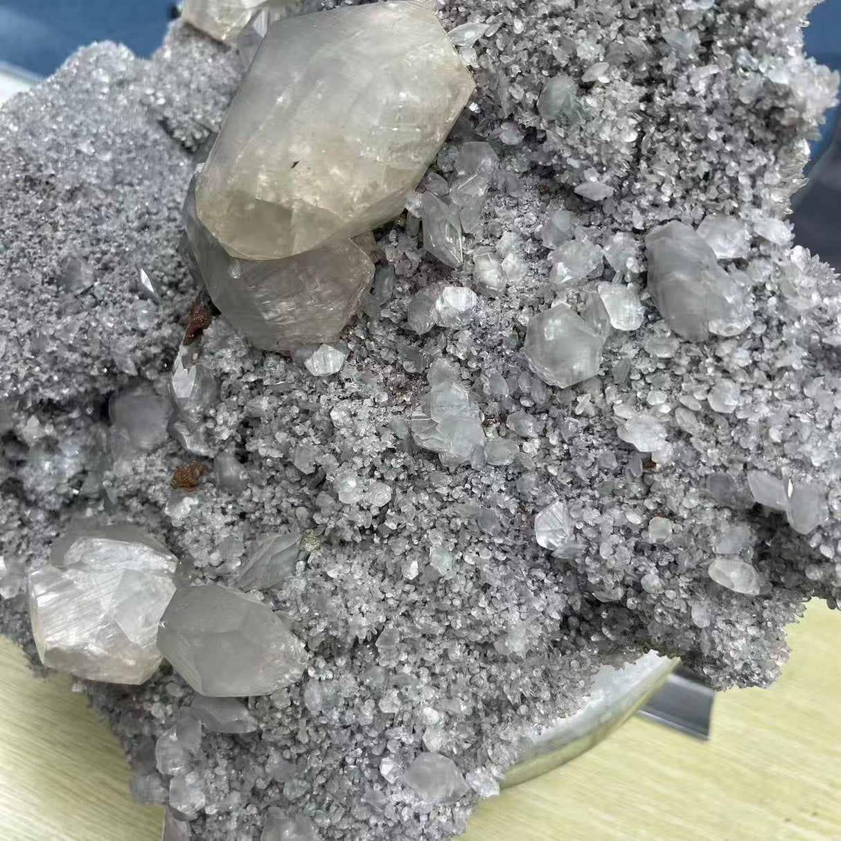 22.5KG Clear Quartz Cluster Mixed Apophyllite Pyrite Mineral Specimen (Sea Freight Only)