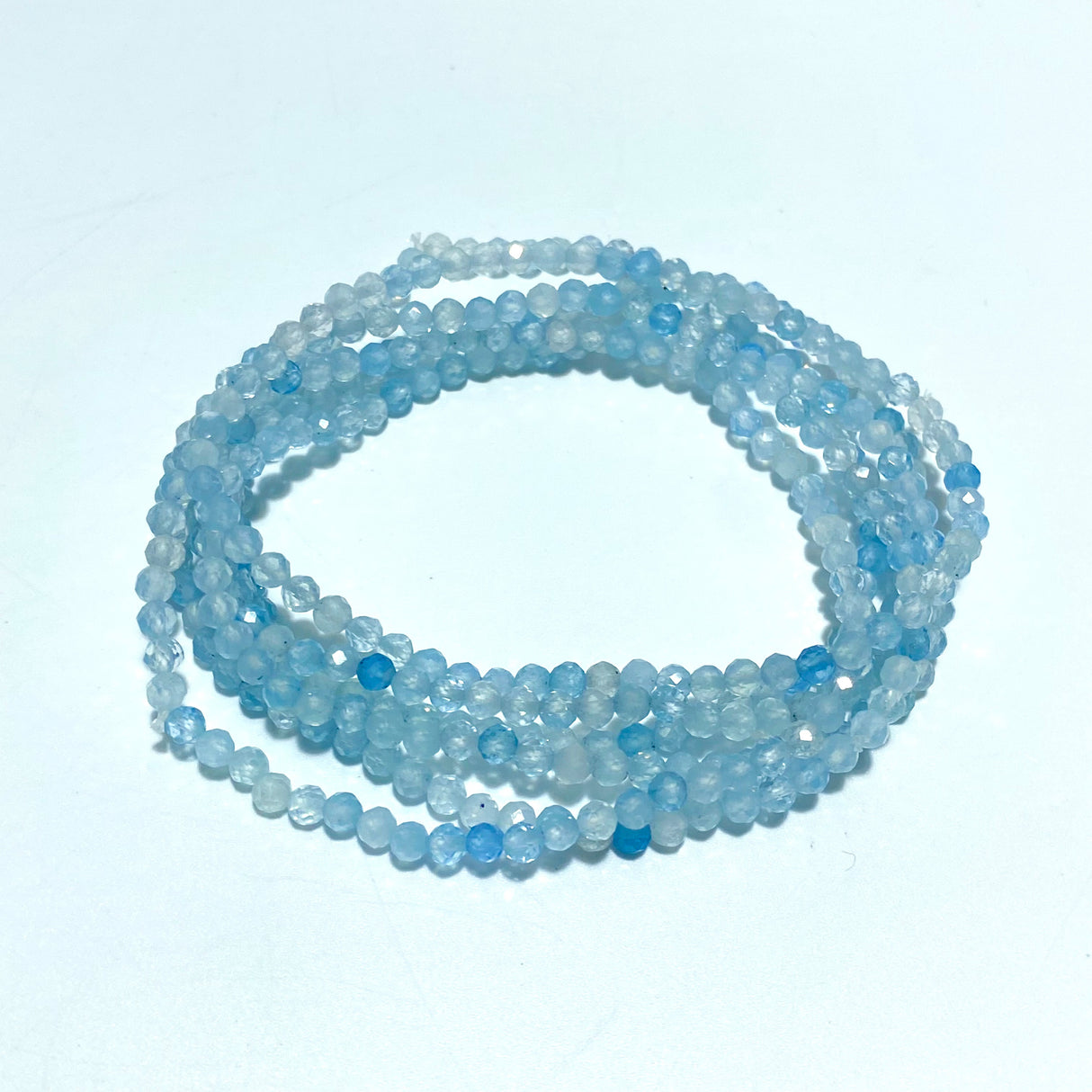 3MM Multi-Faceted Crystal Flash Bead Bracelets Necklace Wholesale Labradorite Sunstone Aquamarine