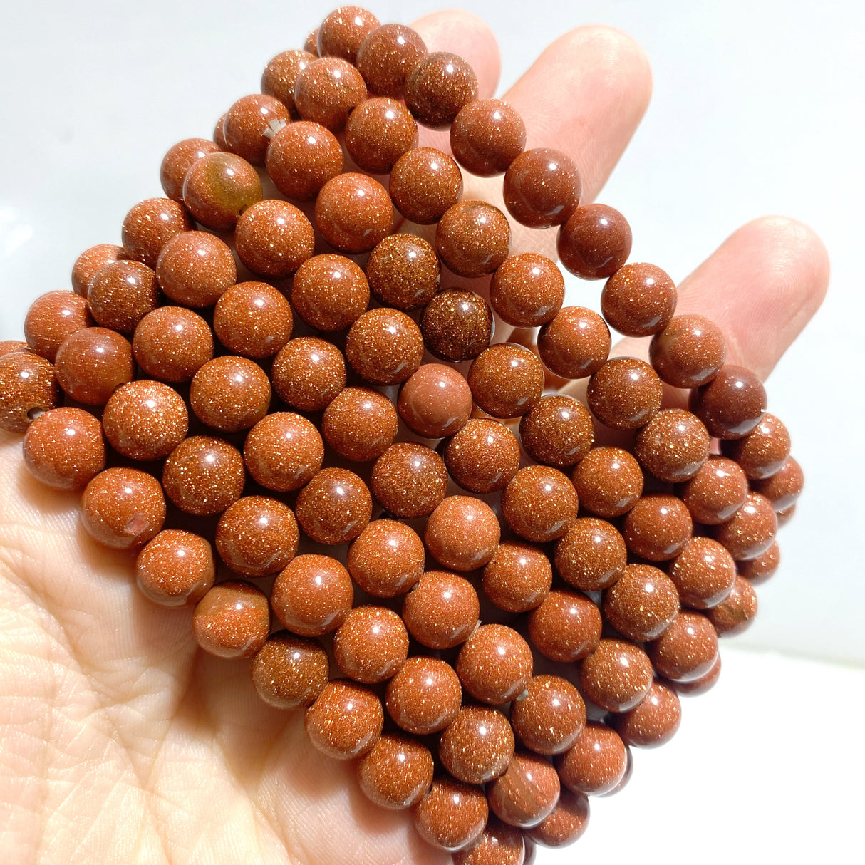 8mm Gold Sandstone Bracelets Wholesale