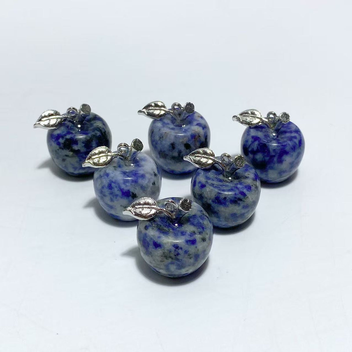 14 Types Small Apple Carving Wholesale Clear Quartz Green Aventurine Lepidolite