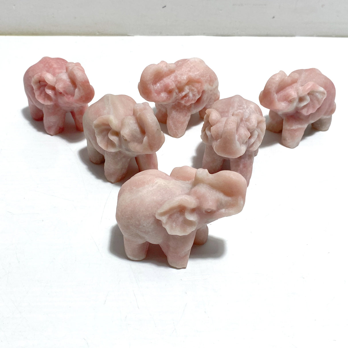 Pink Opal Elephant Carving Wholesale