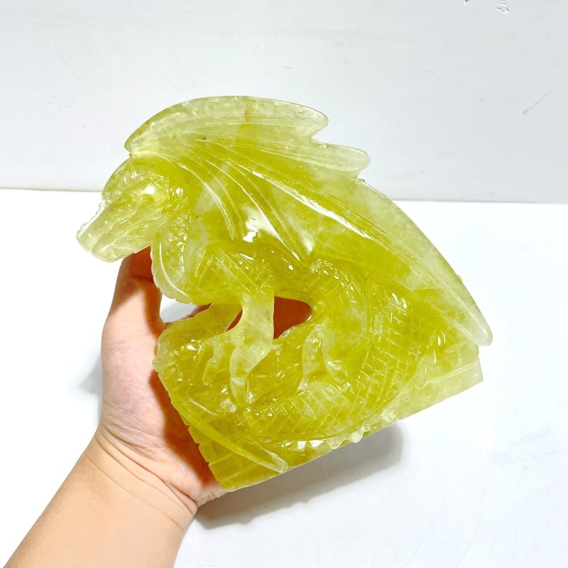Citrine Flying Dragon Castle Carving - Wholesale Crystals