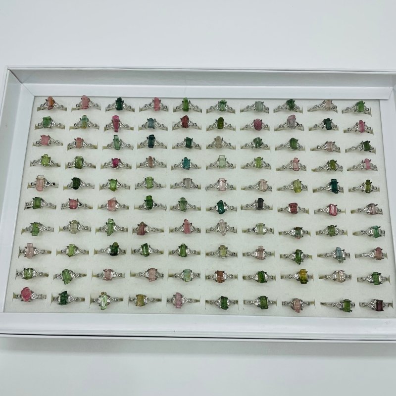 Colorful Tourmaline Ring Closeout(defective) -Wholesale Crystals