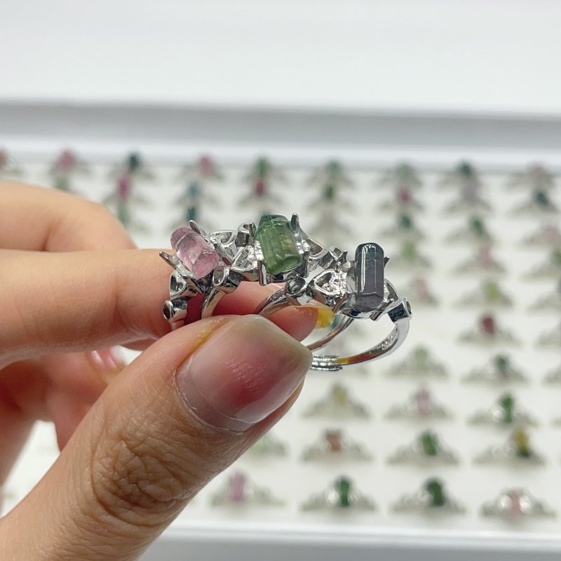 Colorful Tourmaline Ring Closeout(defective) -Wholesale Crystals