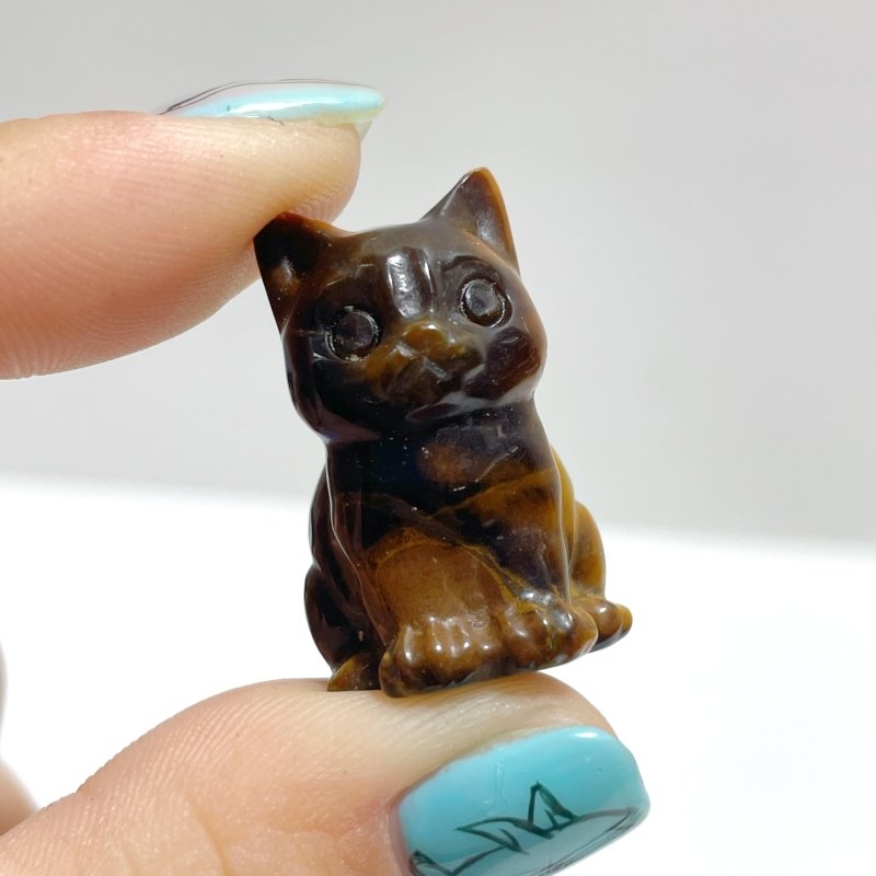 Cute Tiger Eye Cat Crystal Carving Wholesale - Wholesale Crystals