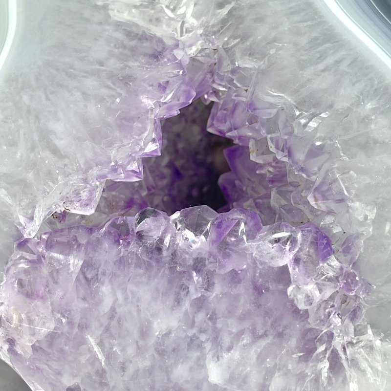 Druzy Geode Amethyst Mixed Agate Large Skull Carving - Wholesale Crystals