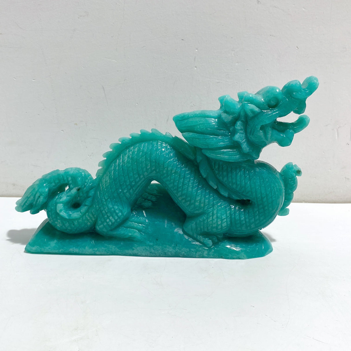 High Quality Amazonite Chinese Dragon Carving
