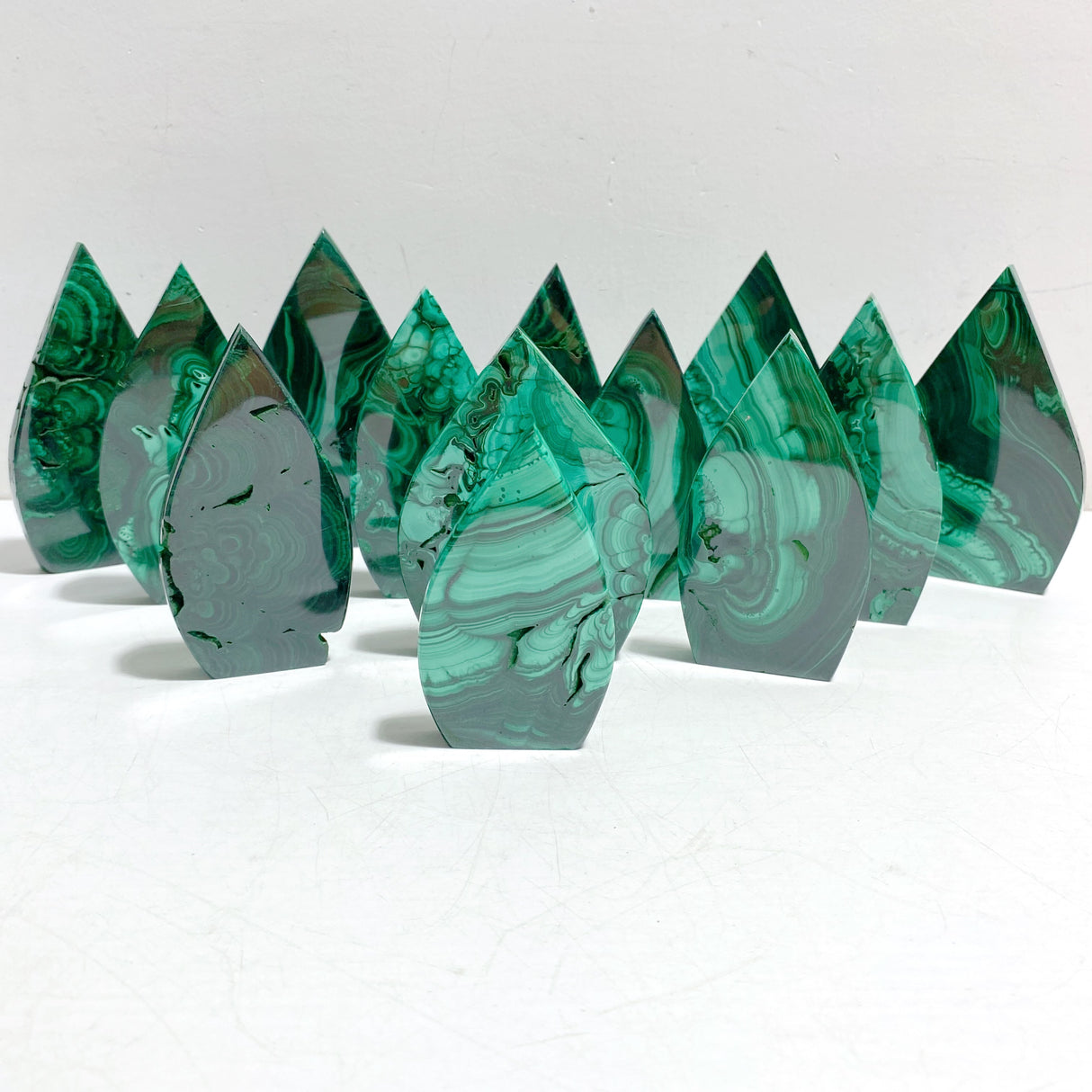 13 Pieces Beautiful Malachite Arrow Head Shape