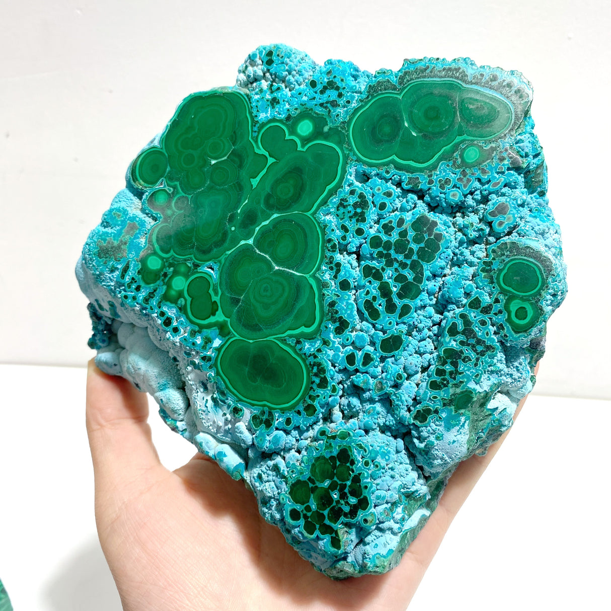 2 Pieces High Quality Beautiful Chrysocolla Mixed Malachite Slab Specimen #3