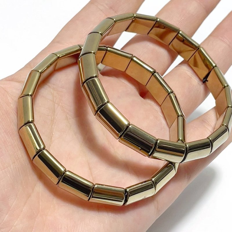 Electroplating Hematite Bracelets Bamboo Shape Wholesale - Wholesale Crystals