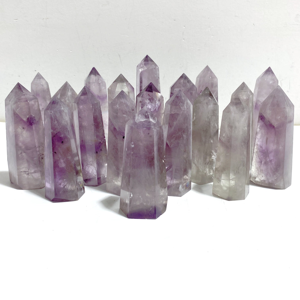 19 Pieces God's Fingerprint Light Purple Amethyst Tower Point