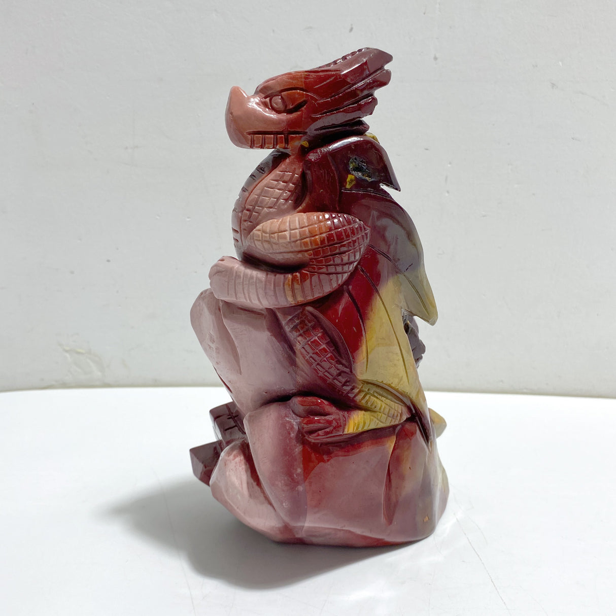 Unique Mookaite Flying Dragon Castle Carving #10