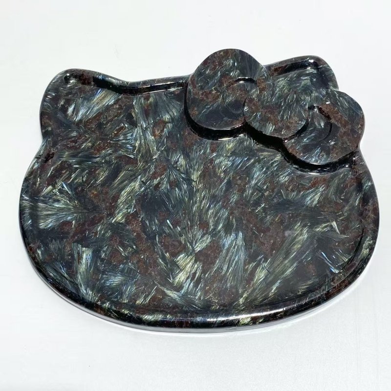 Garnet Mixed Astrophyllite Hello Kitty Stand Base Home Decor Wholesale - Wholesale Crystals