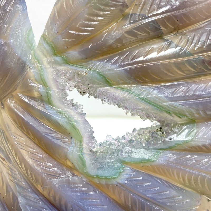 Geode Agate Druzy Nine - tailed Fox Carving 13 - Wholesale Crystals