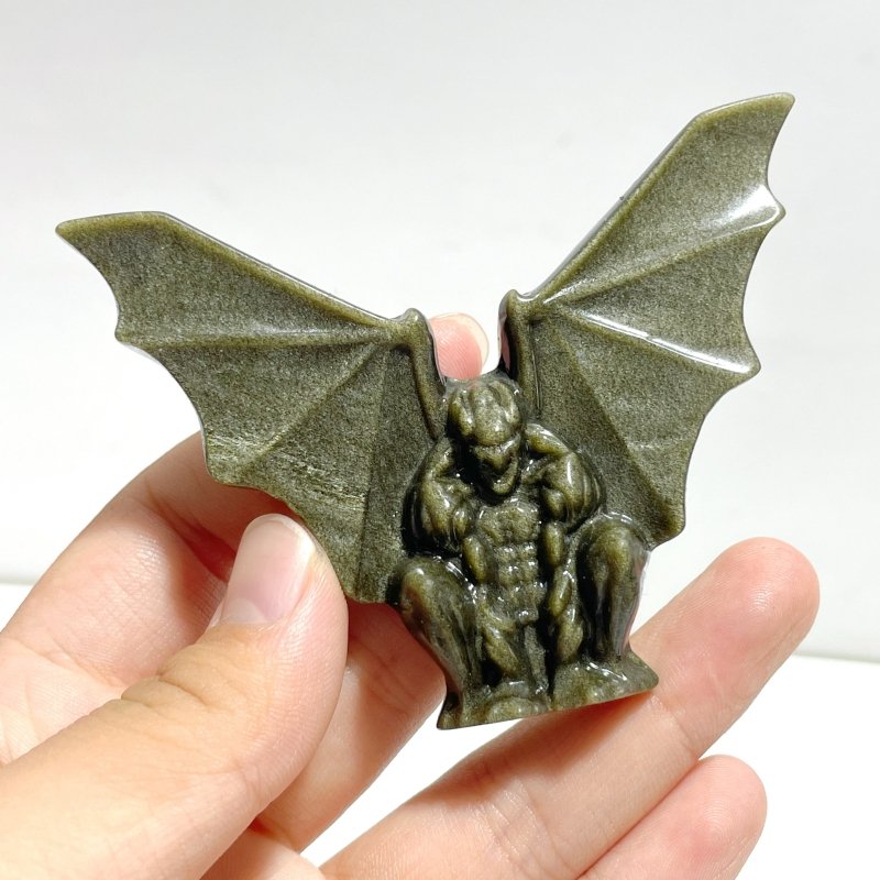 Gold Sheen Obsidian Silver Sheen Obsidian Gargoyle Wholesale - Wholesale Crystals