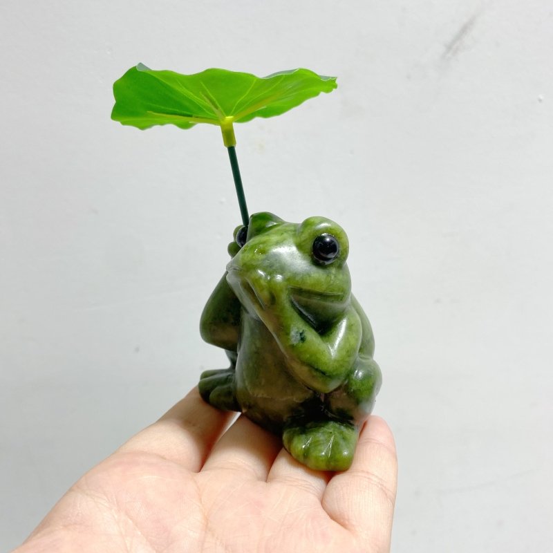 Green Jade Frog Carving Wholesale - Wholesale Crystals