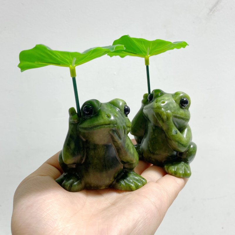 Green Jade Frog Carving Wholesale - Wholesale Crystals