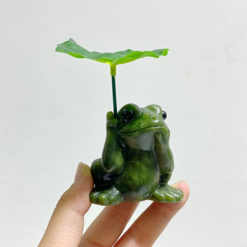Green Jade Frog Carving Wholesale - Wholesale Crystals