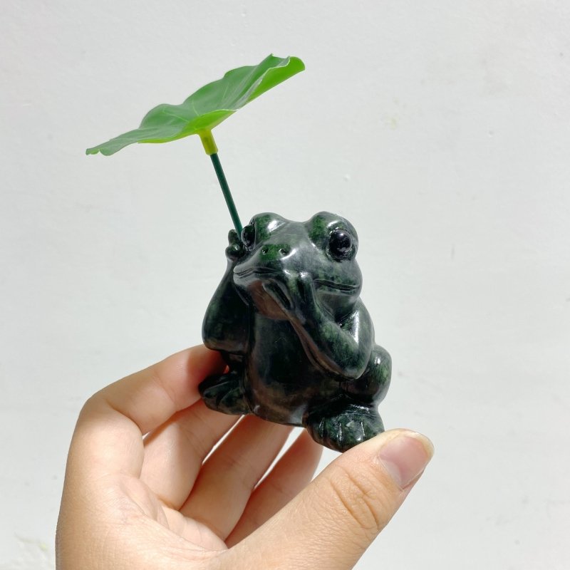 Green Jade Frog Carving Wholesale - Wholesale Crystals